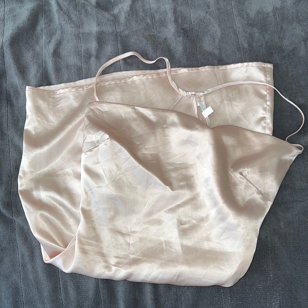 MINI BLUSH PINK SATIN DRESS